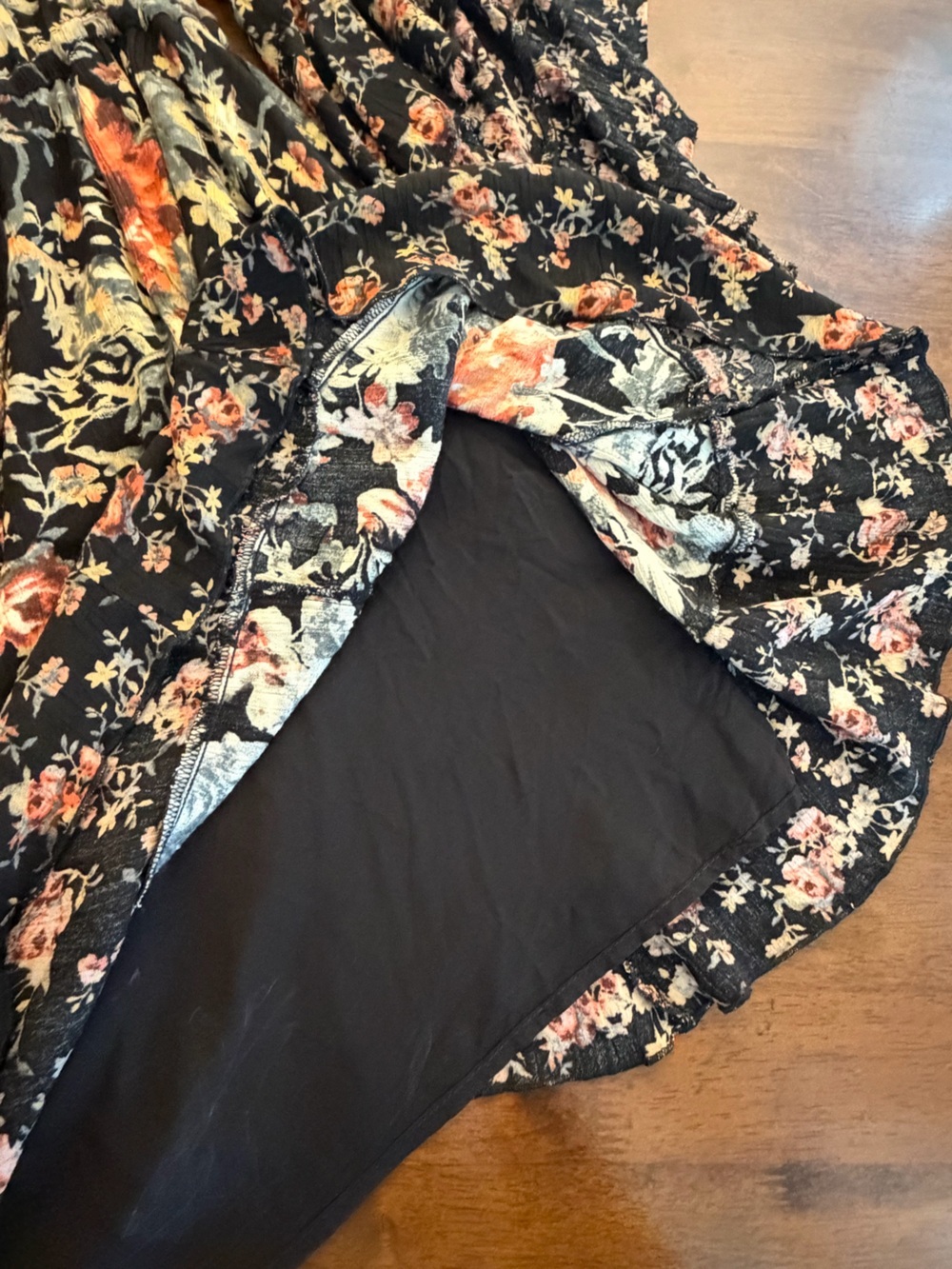Free People Floral Bell Sleeve Mini Dress Size S Moonlight Garden Boho Fairycore - Picture 8 of 13